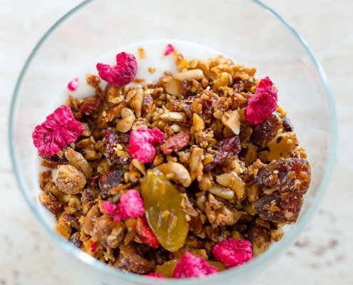Namine granola su riesutais receptas miuslis dribsniai be avizu