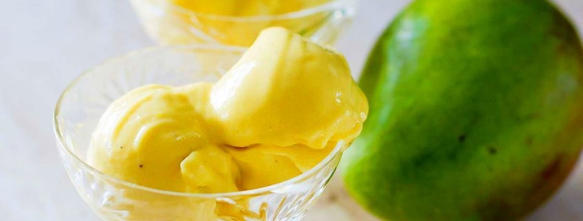 Naminiai vaisiniai ledai mango su bananais receptas