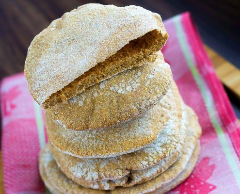 pita duona apvali duonele be cukraus riebalu pieno produktu receptas