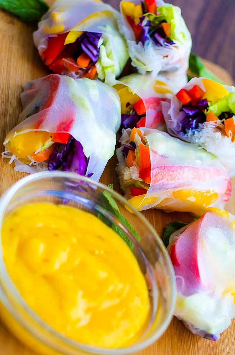 spring rolls idaras darzoviu suktinukai ryziu lakstai receptai