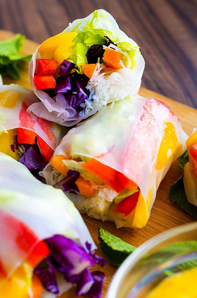 spring rolls lakstai darzoviu suktinukai receptai